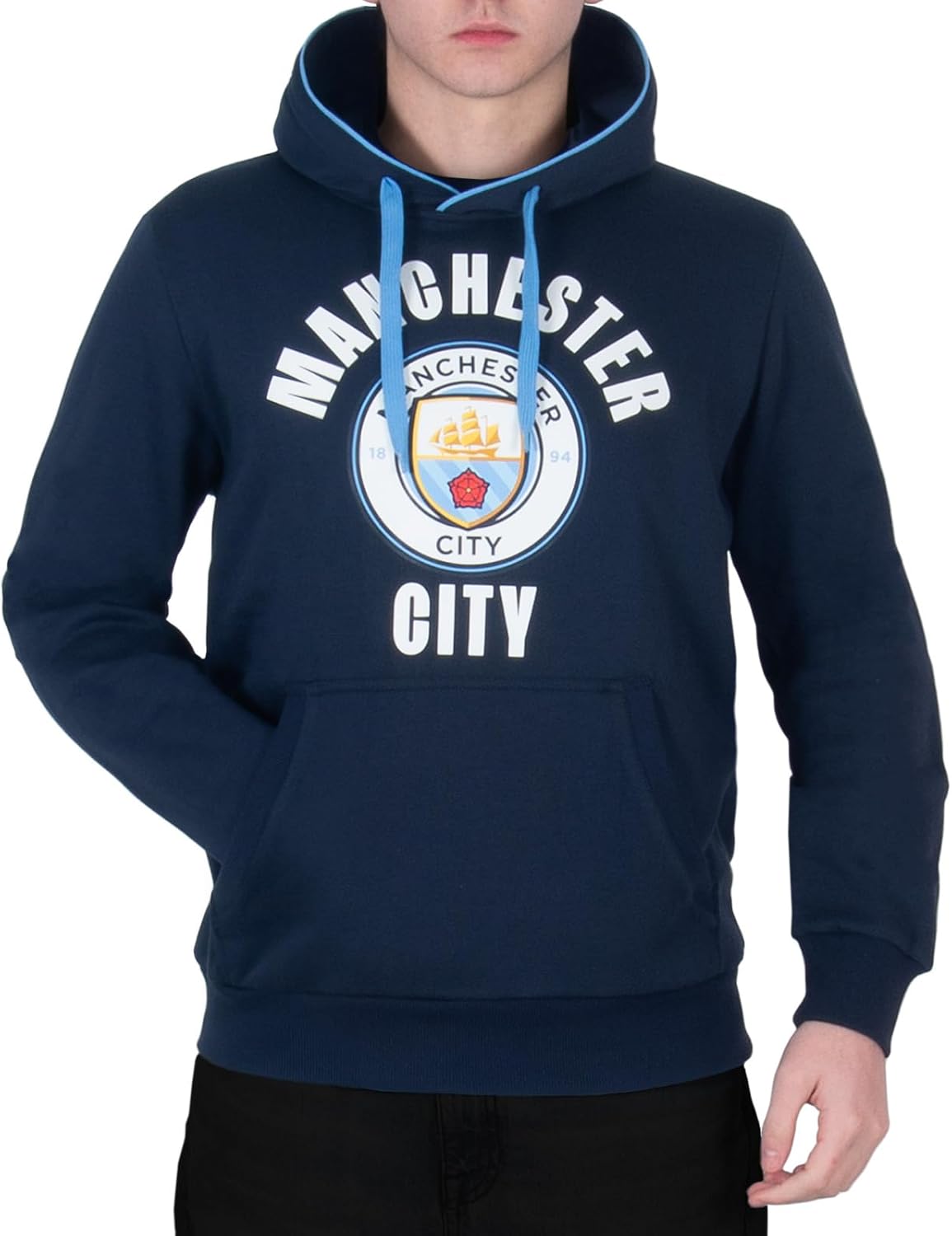 Manchester City FC Official Soccer Gift Mens Fleece Graphic Hoody