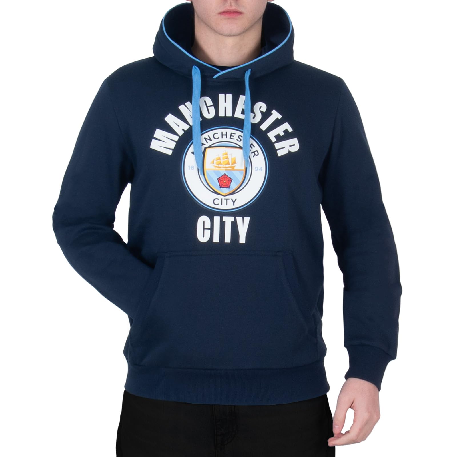 Manchester City FC officiel - Pull à capuche thème football - polaire/avec motif - homme
