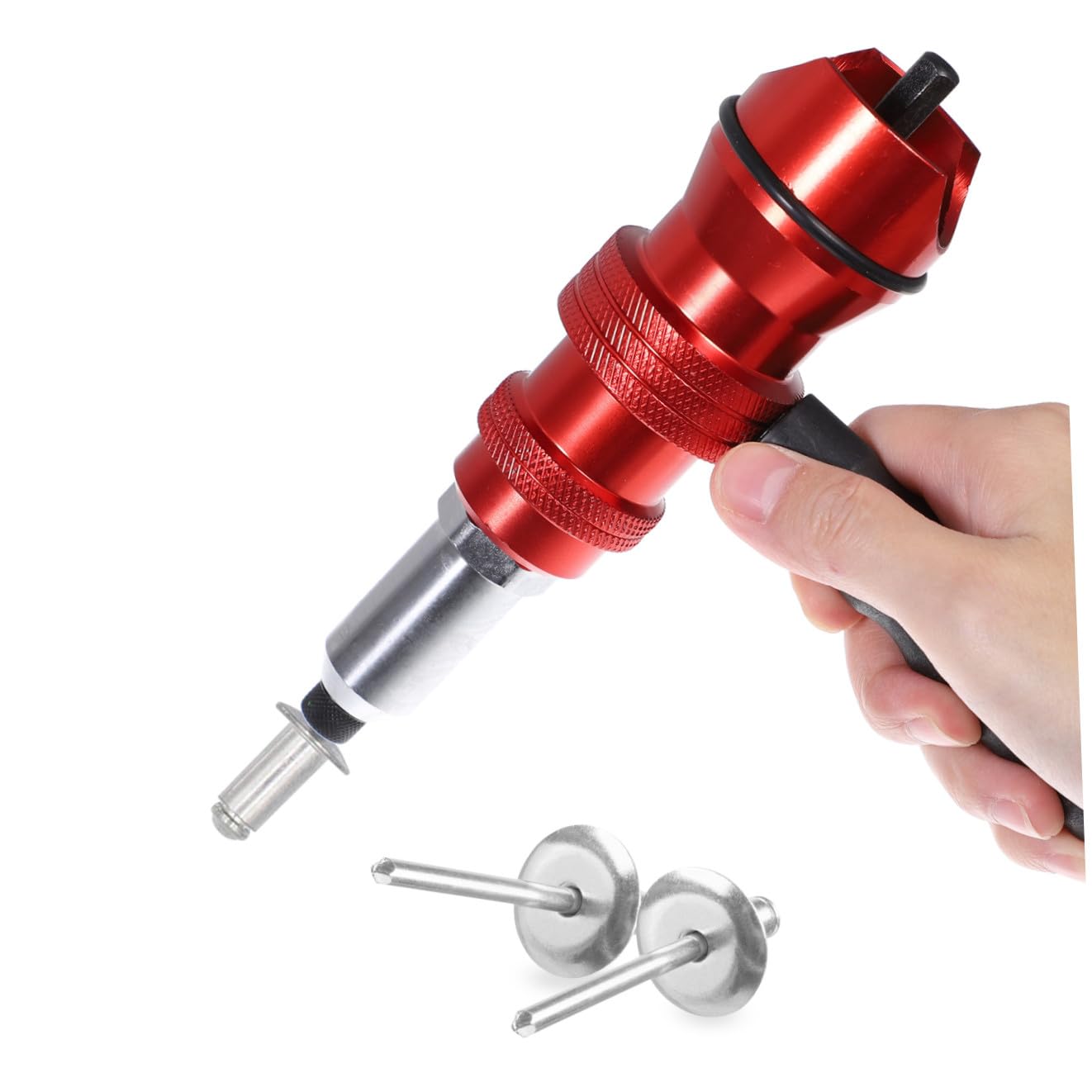 Adaptador para Remachadora Eléctrica Inalámbrica Cabezal de Aleación de Aluminio, Juego de 3 Tamaños (2,4 Mm, 3,2 Mm, 4,0 Mm) para Taladro de Impacto, Pieza de Repuesto