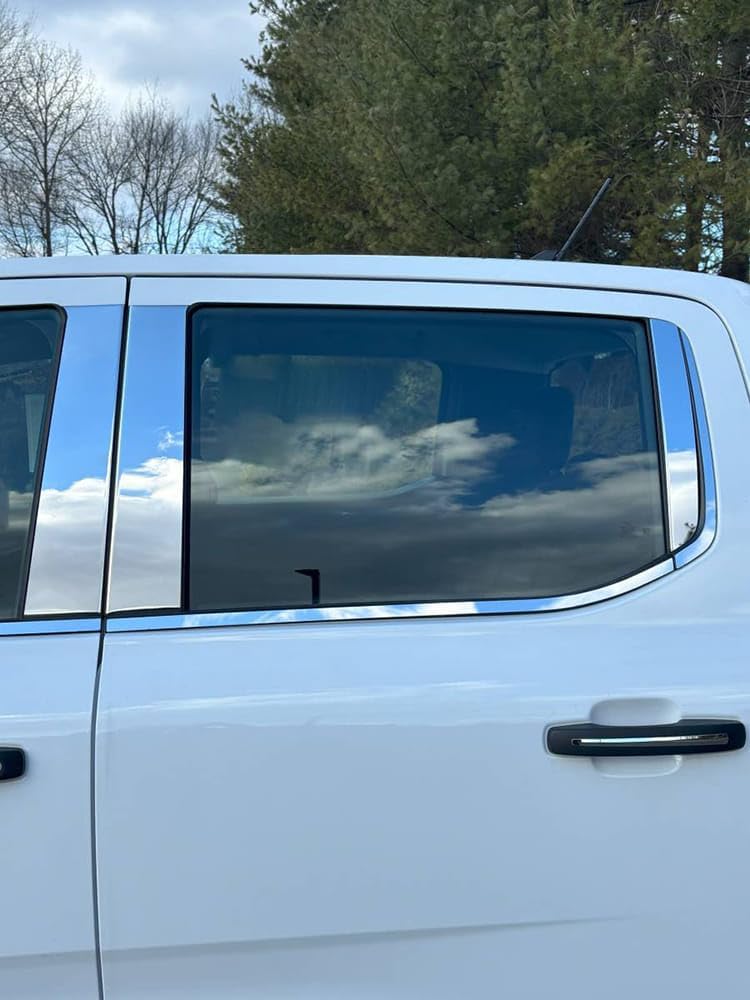 Polished Pillar Post Trim for Ford Ranger 2024-2025 Super Crew [6pc]