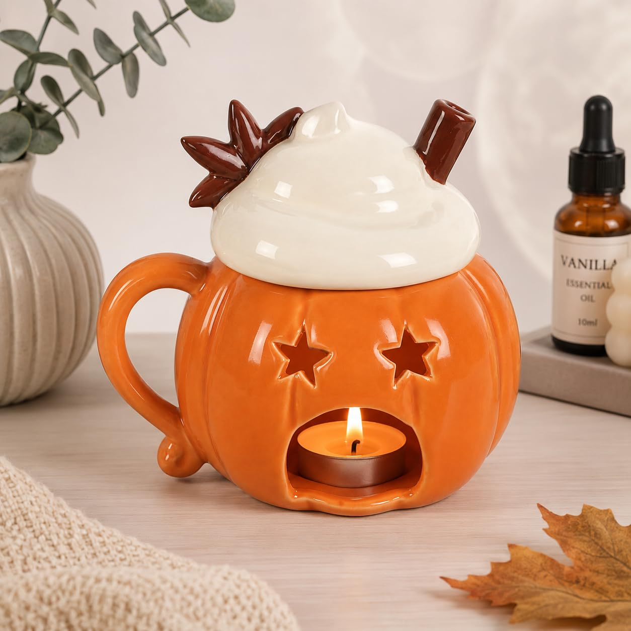 Marco Paul Pumpkin Oil & Wax Melt Burner Autumn Home Fragrance Decoration