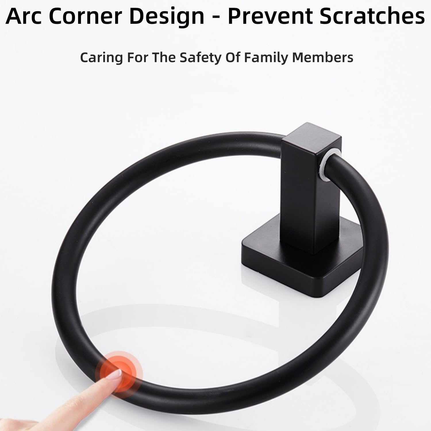 Toallero Negro, Soporte Para Toallas De Mano Para Baño, Toalleros De Mano, Montaje En Pared, Accesorios De Baño, Colgador De Toallas Redondo Simple, Acero Inoxidable Sus 304 | Bodega Aurrera En Línea