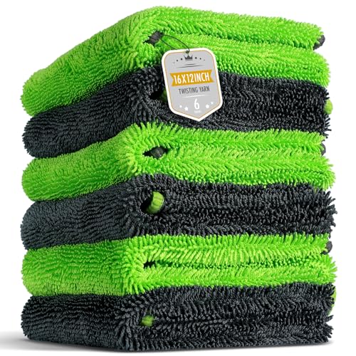 VIGORSHINE 6-Pack Microfiber Towels for Cars (16