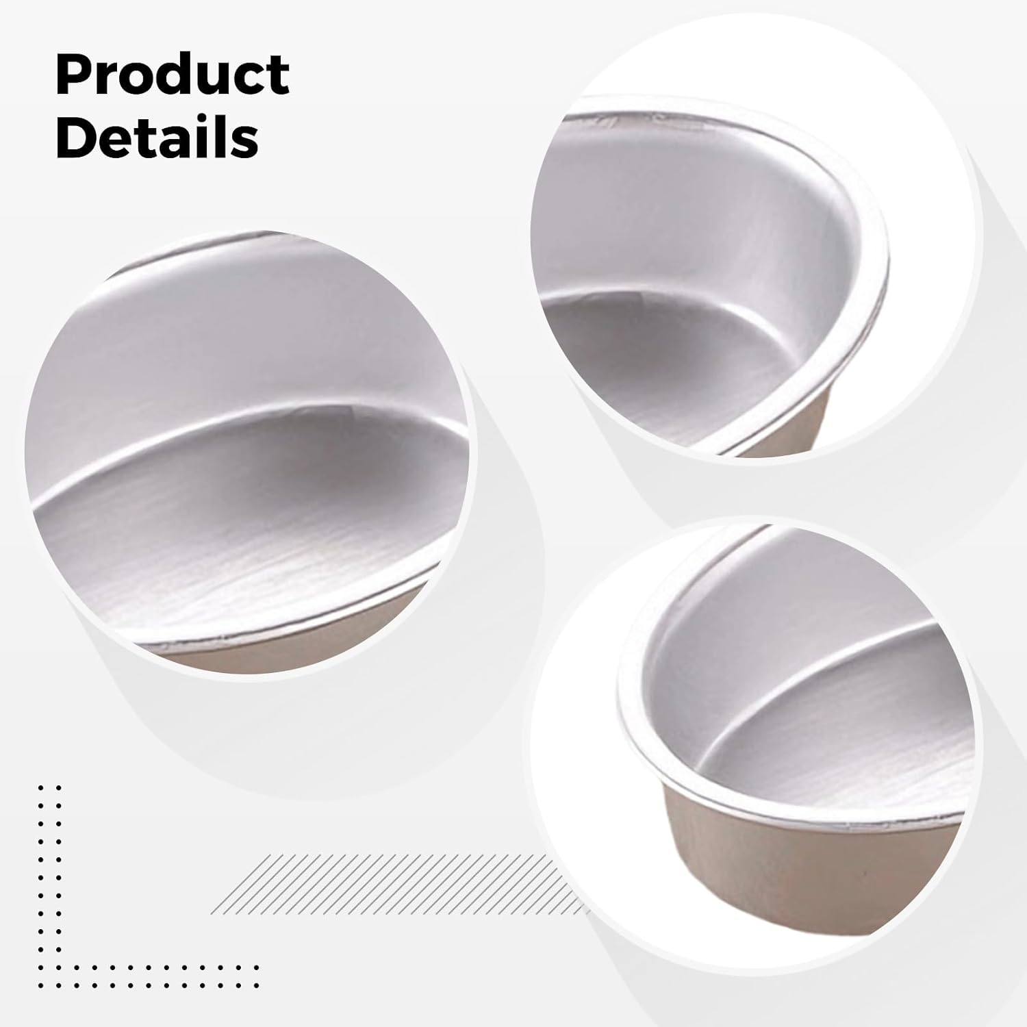 Oval Pans, 10 Pcs, Aluminum, 3.4 X 2.5 X 1 In / 8.6 X 6.3 X 2.5 Cm, Anodized Cake Molds, Rustproof, For Brownies, Muffins, And Tarts