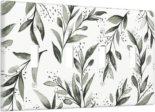 Miniatura 55 de Placa de pared dúplex de receptáculo de dispositivo de 1 gang de madera envejecida blanca gris con veta de tablón, cubierta de enchufe eléctrico de