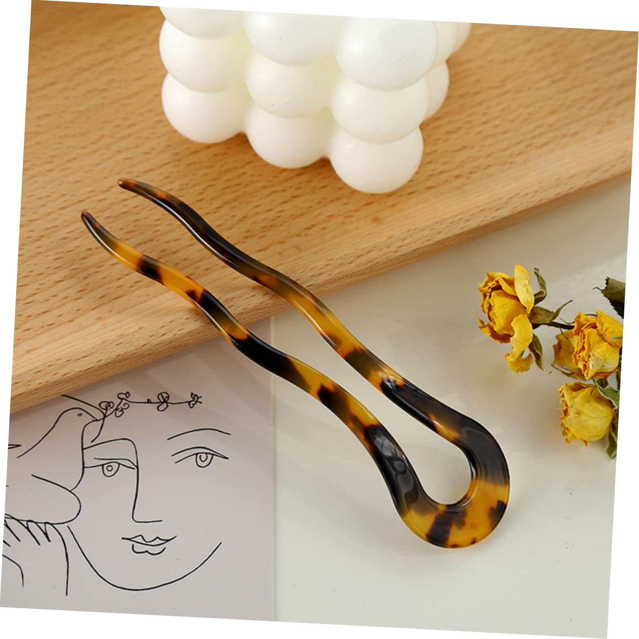 Beavorty 15stücke Vintage Haarspangen Damen U-förmige Haarnadeln Aus Acetat Elegante Haaraccessoires Für Wellenfrisuren Für Partys Feste Und Alltag
