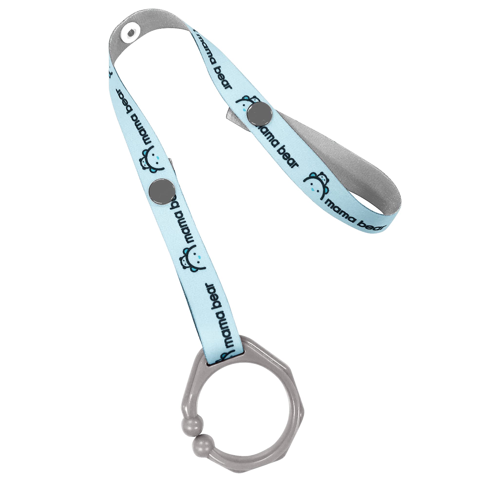 [Amazon Brand] Mama Bear Toy Holder with Clip (Gray) : Baby