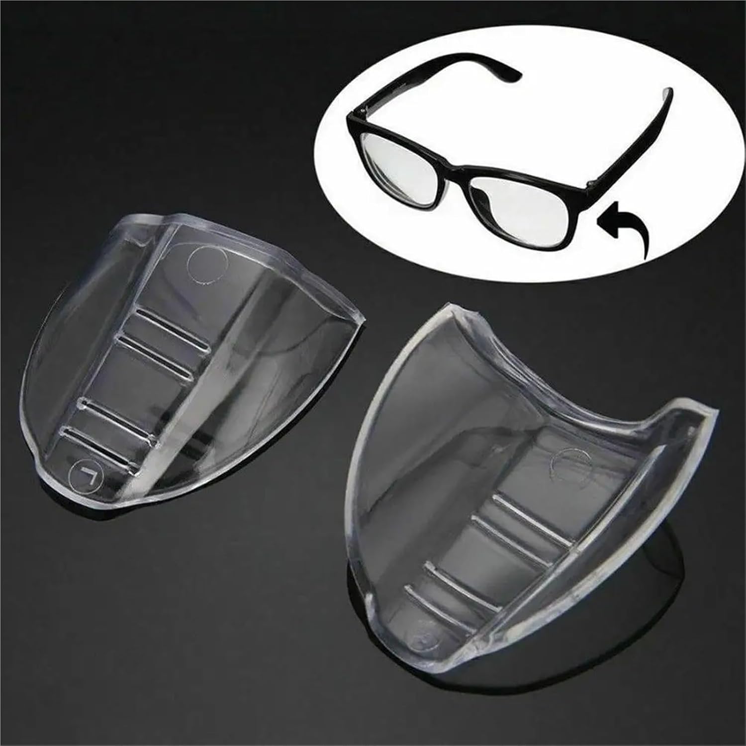 24 Pair Clear TPU Safety Glasses: Protective Flap Shields for Eyewear Side Goggles