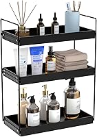 Vista 12 de Organizador de Encimera de Baño, Bandeja Acrílica de 2 Niveles Estante Organizador de Tocador para Cuidado de la Piel, Soporte de Almacenamiento