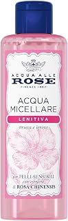 Acqua alle Rose Acqua Micellare Lenitiva per Pelli Sensibili, Detergente e Struccante Delicato Viso, Occhi, Labbra, 200 ml