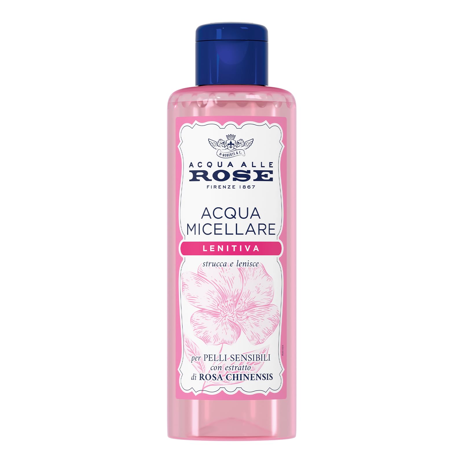 Acqua alle Rose Łagodna woda micelarna do skóry wrażliwej, do makijażu i oczyszczania twarzy, oczu i ust, z ekstraktem z róży Chinensis, który chroni skórę przed czynnikami zewnętrznymi, bez