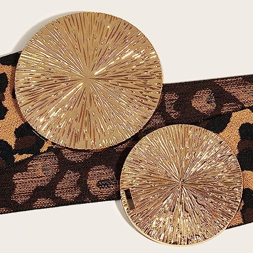 Women Waist Belt Elastic Corset Cinch Belt Leopard Print Body Belt Skinny Metal Waist Chain Belt jeans Wedding Party Birthday Dresses3