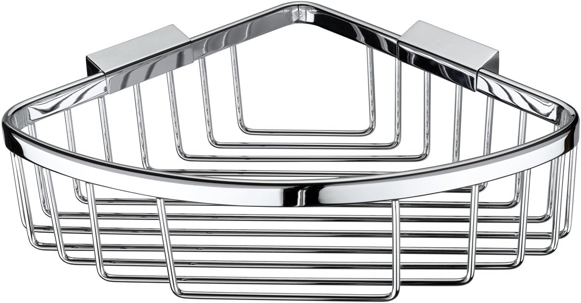 VELMA - TD-305-1 - Premium quality corner shower caddy - elegant timeless design - highly polished chrome-plated brass - no plastic - 100% rustproof! 100% rustproof - premium quality!