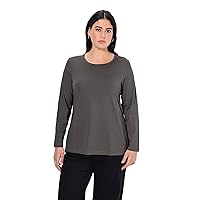 Ulla Popken Langarm-Shirt Magliette, Grigio Grafite