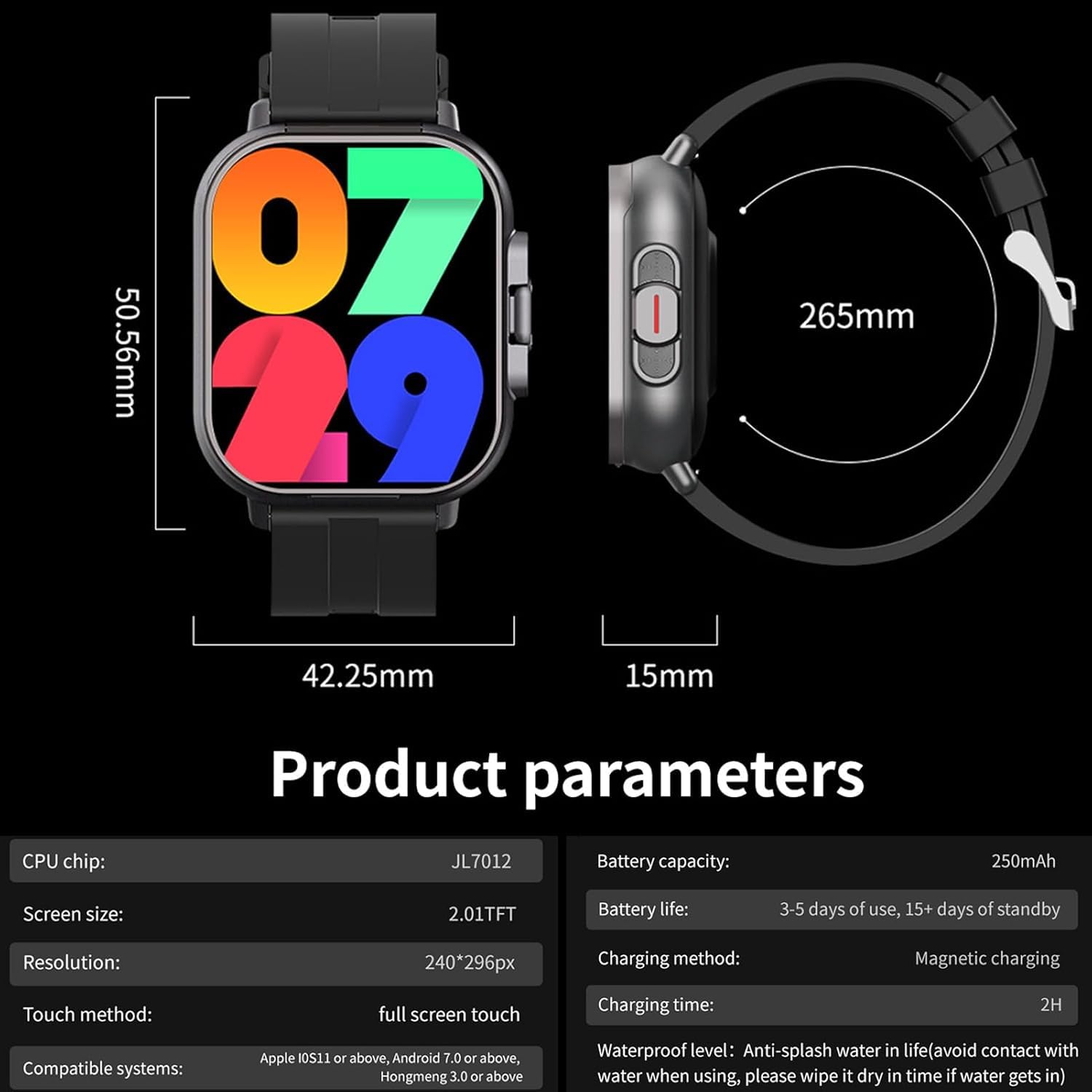 Montre Intelligente avec écouteurs, écran HD 2.01, Montre Intelligente 2 en 1 avec écouteurs, Moniteur d'activité Physique, NFC, Sommeil, Fréquence Cardiaque, Moniteur de