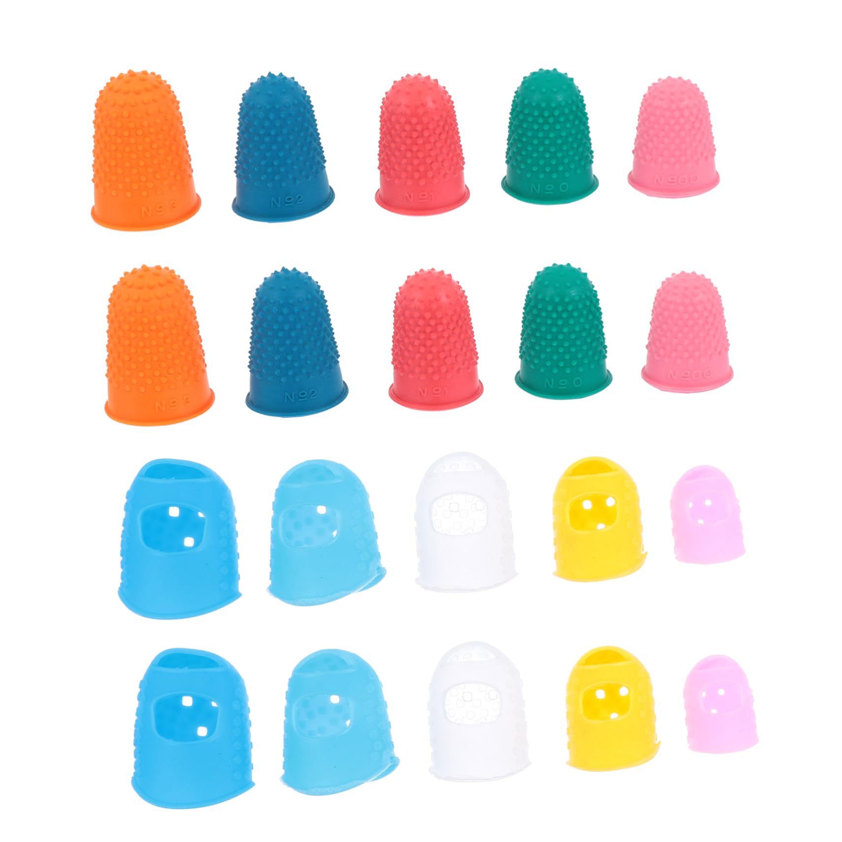 Hemoton Silicone Guitar Fingertip Covers 20pcs Comfortable Non-slip Protect Your Fingers for Guitar Banjo Harp