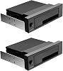 2X 5.25 Inch Internal Tray-Less Bay SATA III Hard Drive Backplane Enclosure Hot Swap Mobile Rack for 2.53.5 Inch HDD