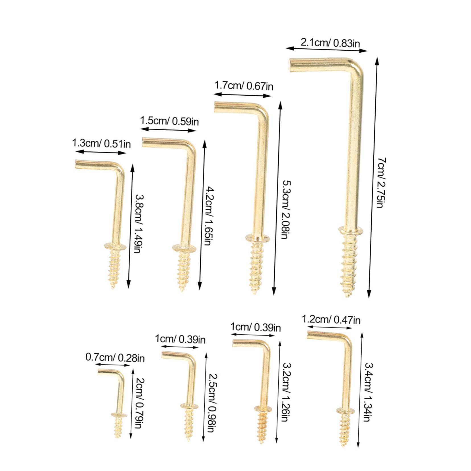 ULTECHNOVO 5 Juegos Ganchos de Tornillo Forma para Colgar Cuadros Tornillos Autorroscantes de Accesorios para Hogar para Instalaciones Diy