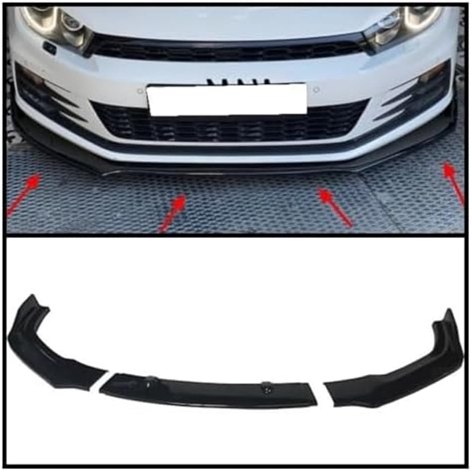 Splitter, dla dla VW, dla dla Scirocco, przedni zderzak Lip Body