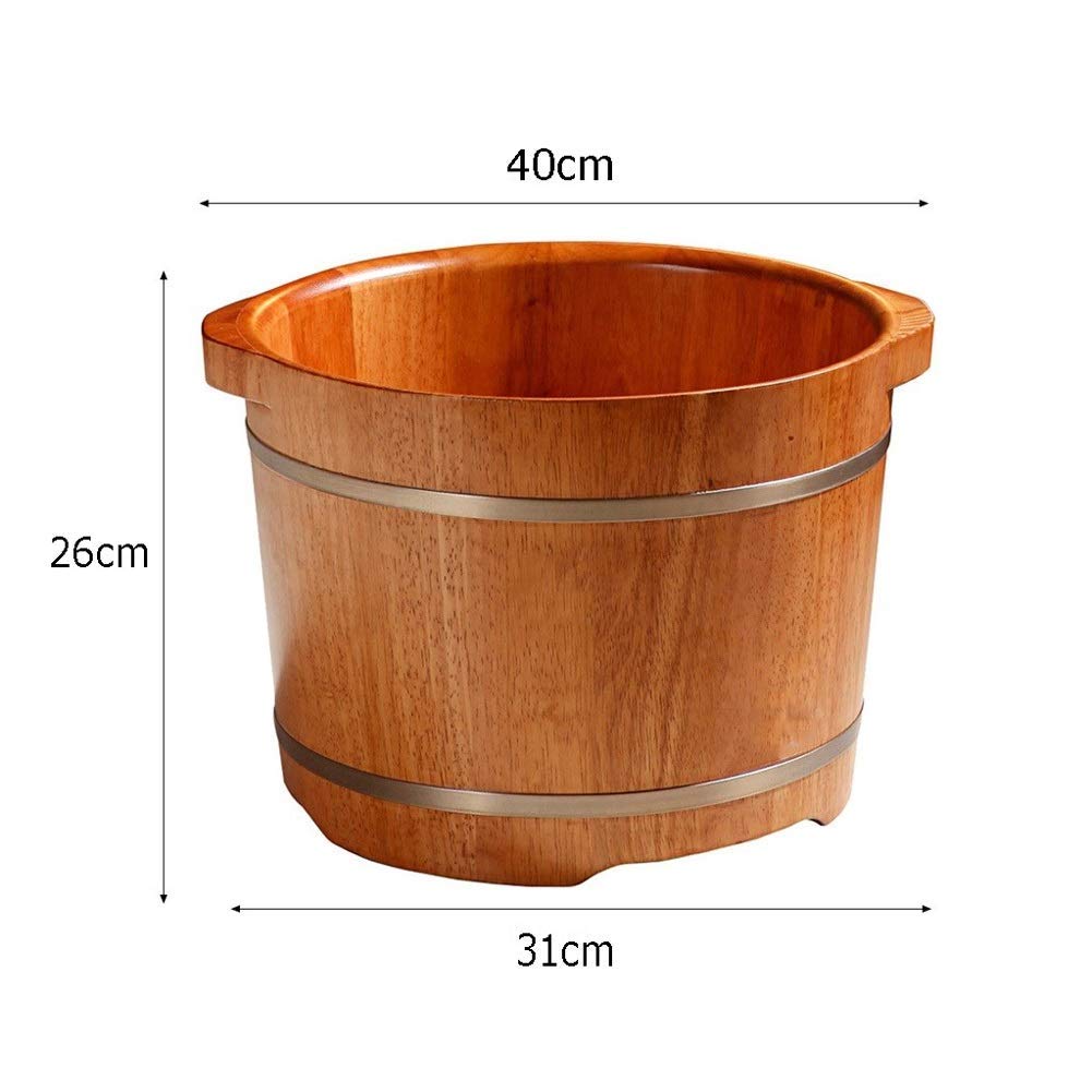 Hölzernes Fußbecken, Massivholz-Fußwanne, Fuß-Spa-Maschinen-Füße-Badewanne, Beruhigen Sie müde Füße (Color : Wood Color)