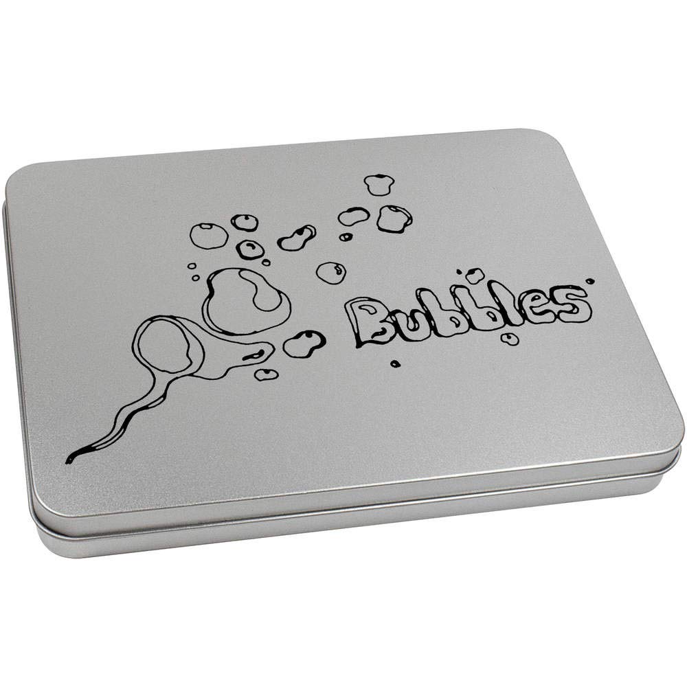Azeeda 220mm 'Bubbles' Metal Hinged Tin/Storage Box (TT00120347)