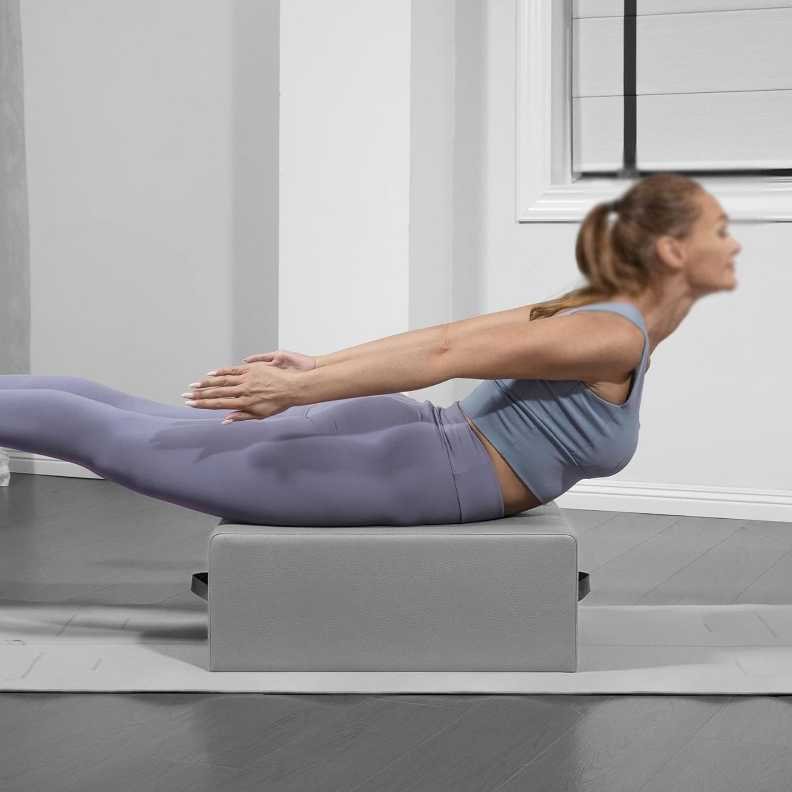 Caja reformadora de pilates, accesorio de piel sintética para ejercicios de estiramiento y equilibrio, perfecto para equipo de gimnasio en casa, tamaño de 26 x 15 x 10 pulgadas