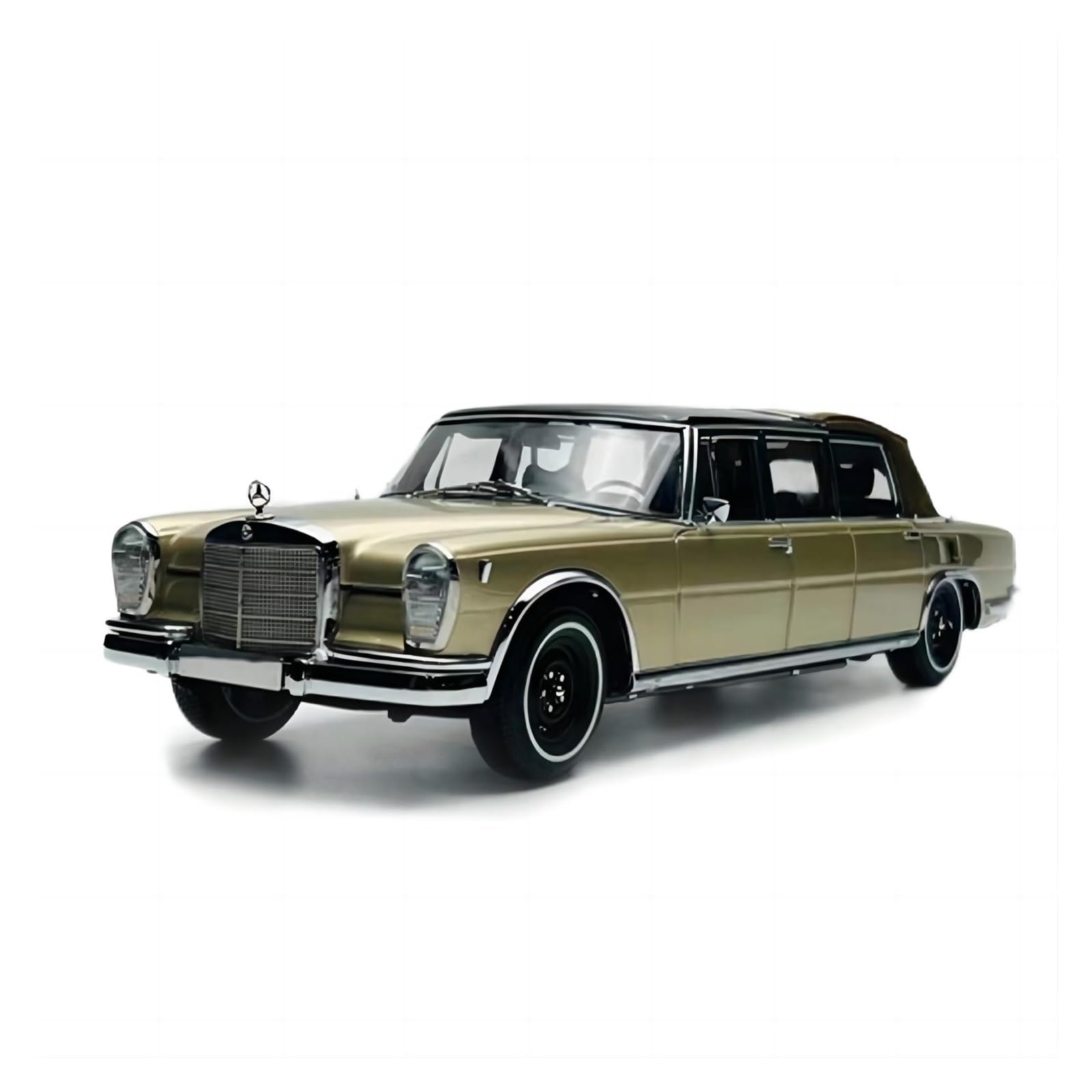 Scale Models For Benz 600 Pullman Pullman W100 1:18 Alloy Convertible Car Model Miniature Car Collecting Souvenirs Die Cast Replica Car (Color : Gold)