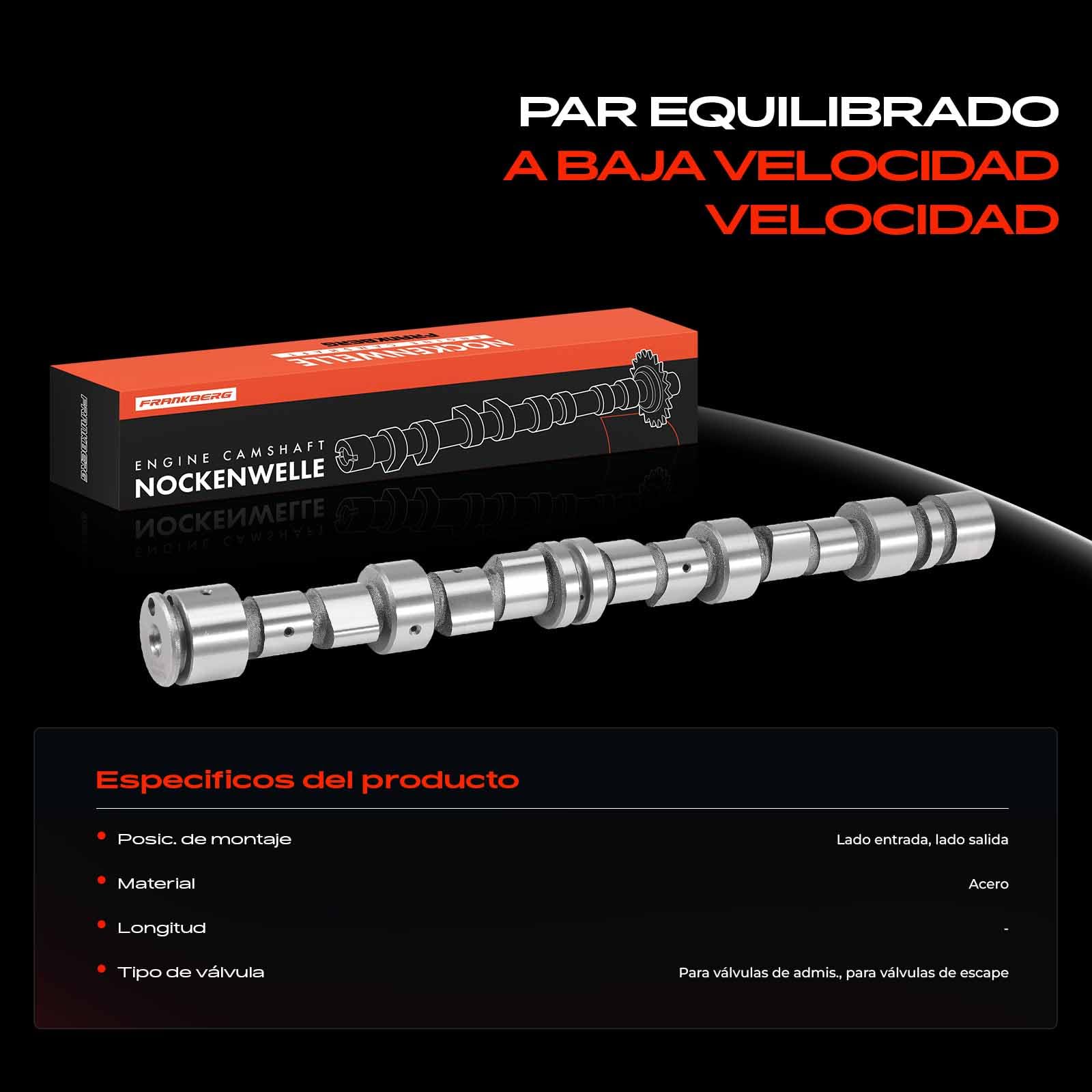 Frankberg Árbol de levas válvulas de escape válvulas de admisión 636041 | Compatible con: Tour combinado, Caravana Astra G T98, Caja combinada/MPV, Astra G CC T98, Astra F Furgoneta/Combi T92