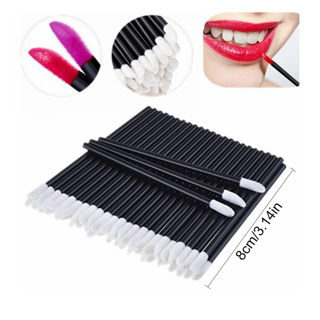 100Pcs Micro Brosses,Microbrosses Cils Micro Applicateurs Brosses,Jetables Extensions de Cils,pour Extension de Cils,Coloration des Cils,Maquillage