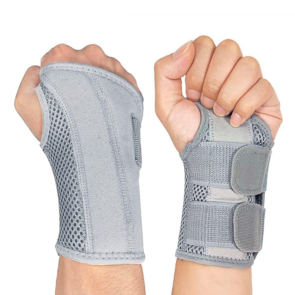 Khazna Wrist Brace Carpal Tunnel Right Left Hand, Night Wrist Sleep Supports Splints Arm Stabilizer with Compression Sleeve Adjustable Straps,for Tendonitis Arthritis uncomfortable Relief, Right Hand
