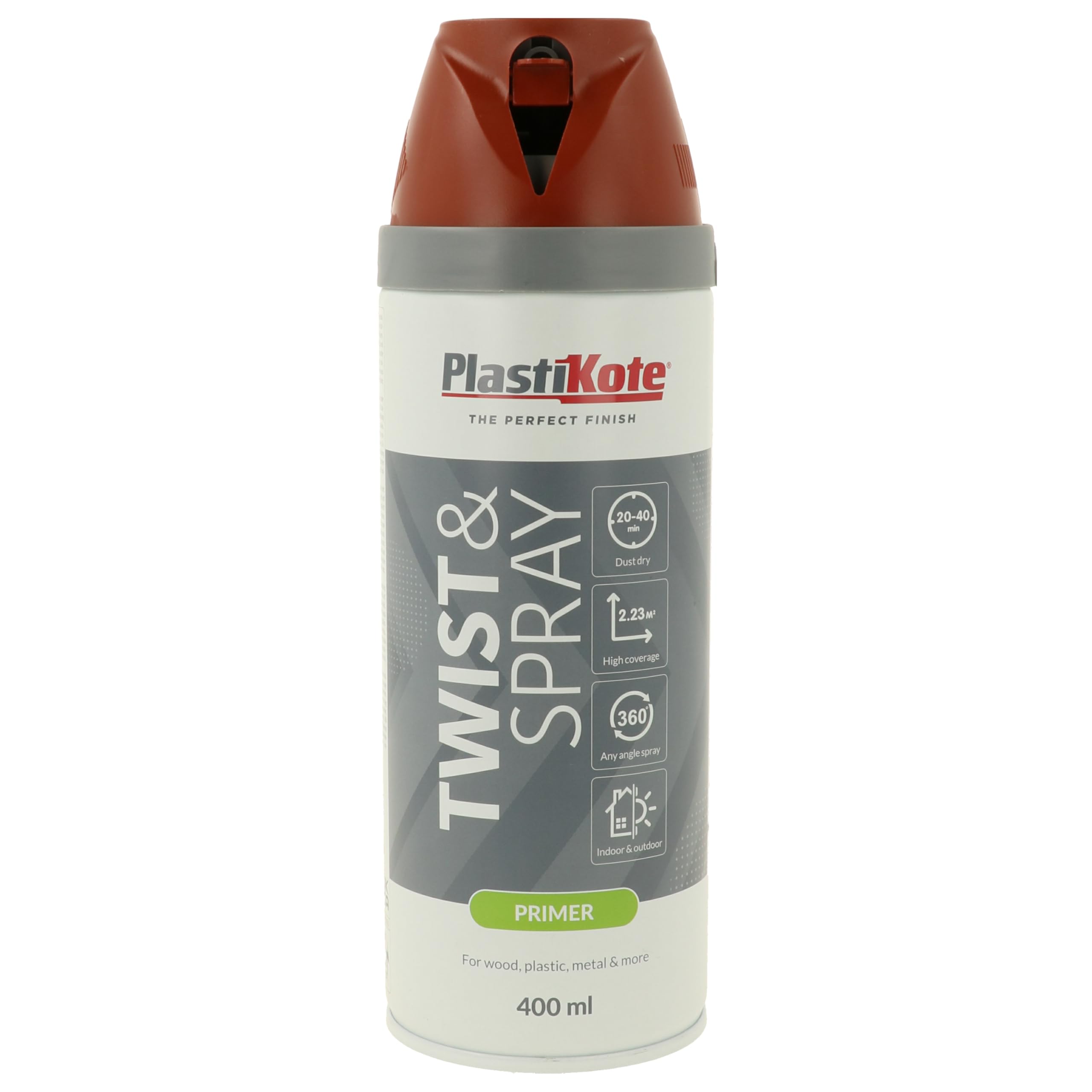 PlastiKote 440.0025002.076 Twist & Spray Primer Red Oxide 400ml