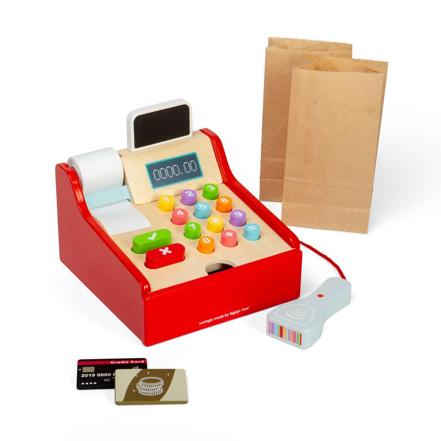 Bigjigs Toys Shop Till, Red - Image 4