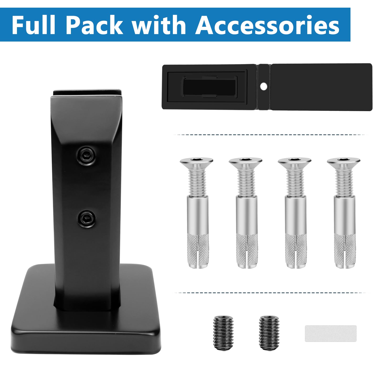 Snapklik.com : Marine Grade SS2205 Glass Pool Fence Spigot, Matte Black ...