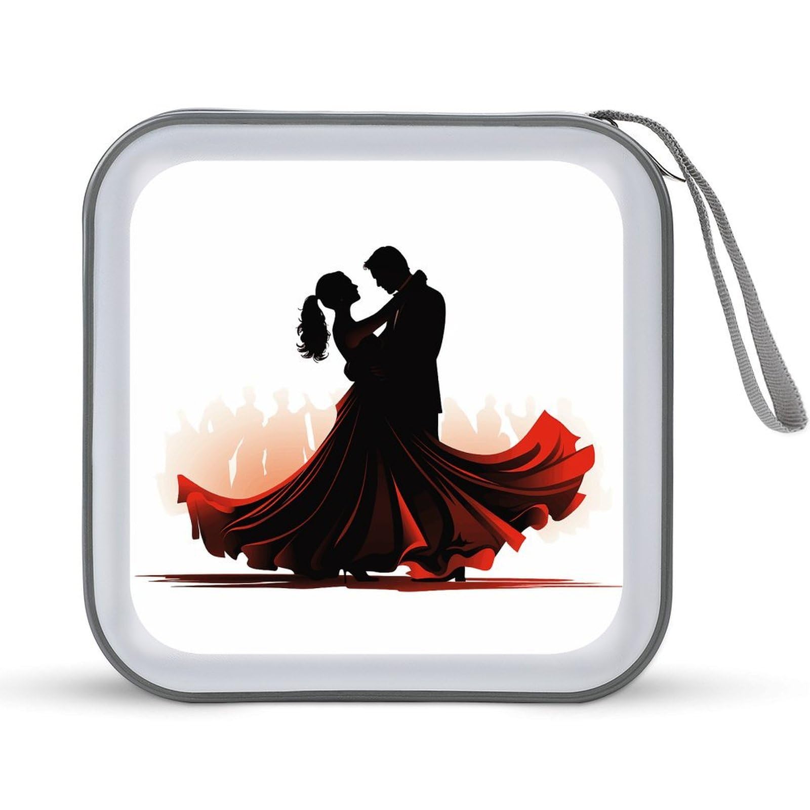 VstaDank Ballroom Dance CD Case 40 Capacity Protective DVD Cases with Zipper Portable CD Collection Bag DVD Boxes Holder with Handle for Movie Blu Ray Audio Disk Music