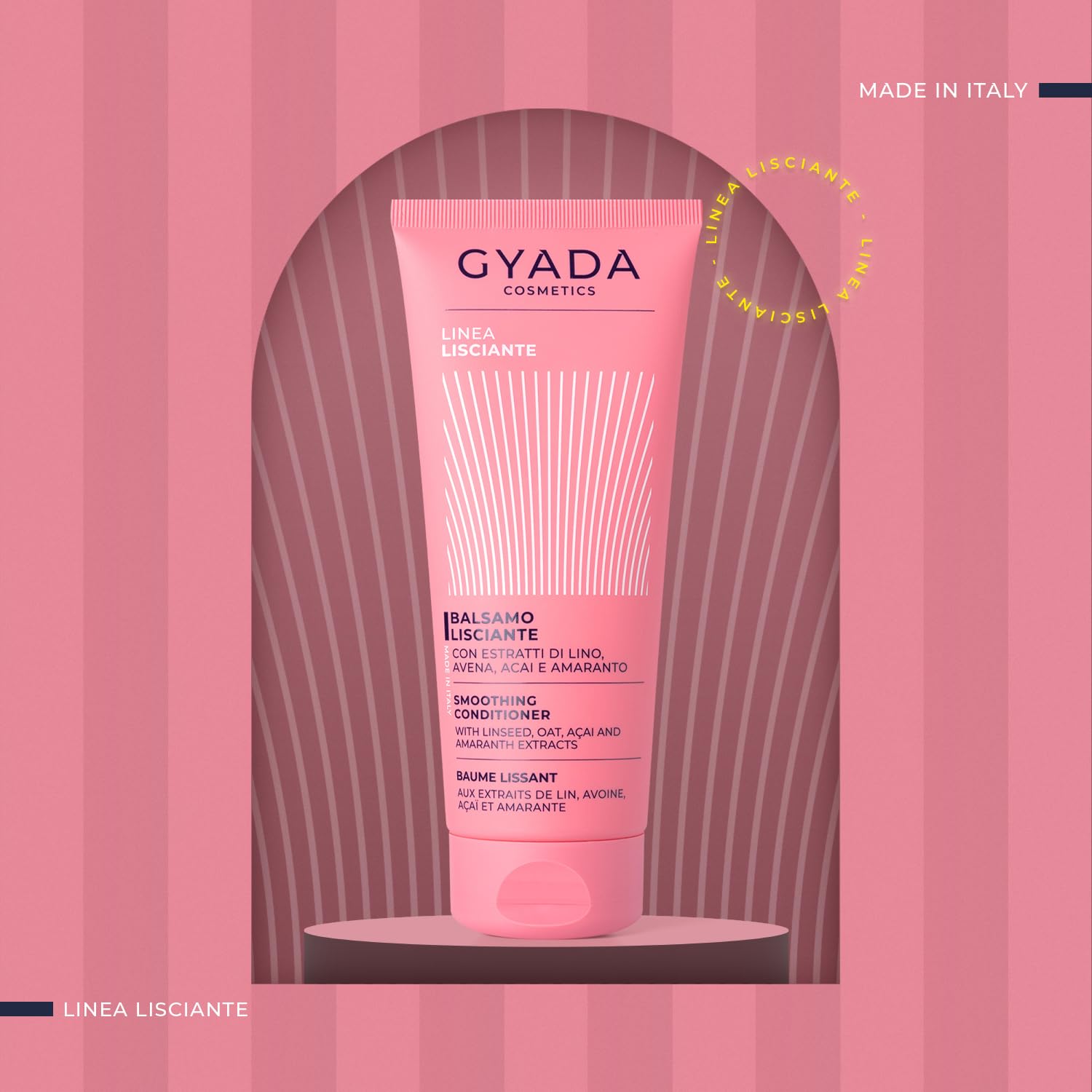 GYADA COSMETICS Smoothing Hair Conditioner, Lightweight Anti-Static Formula with Linseed, Oat, Acai, Amaranth Extracts, 6.76 fl oz - Image 7