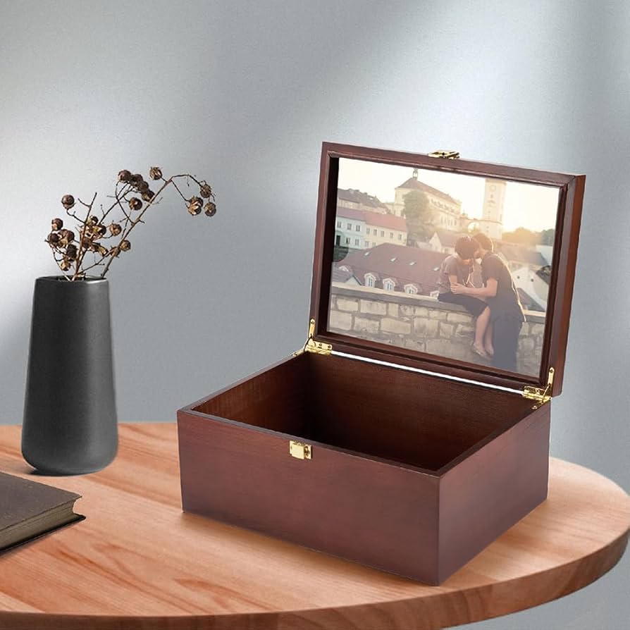 Amazon.com: Larger Wooden Memory Keepsake Boxes With Hinged
