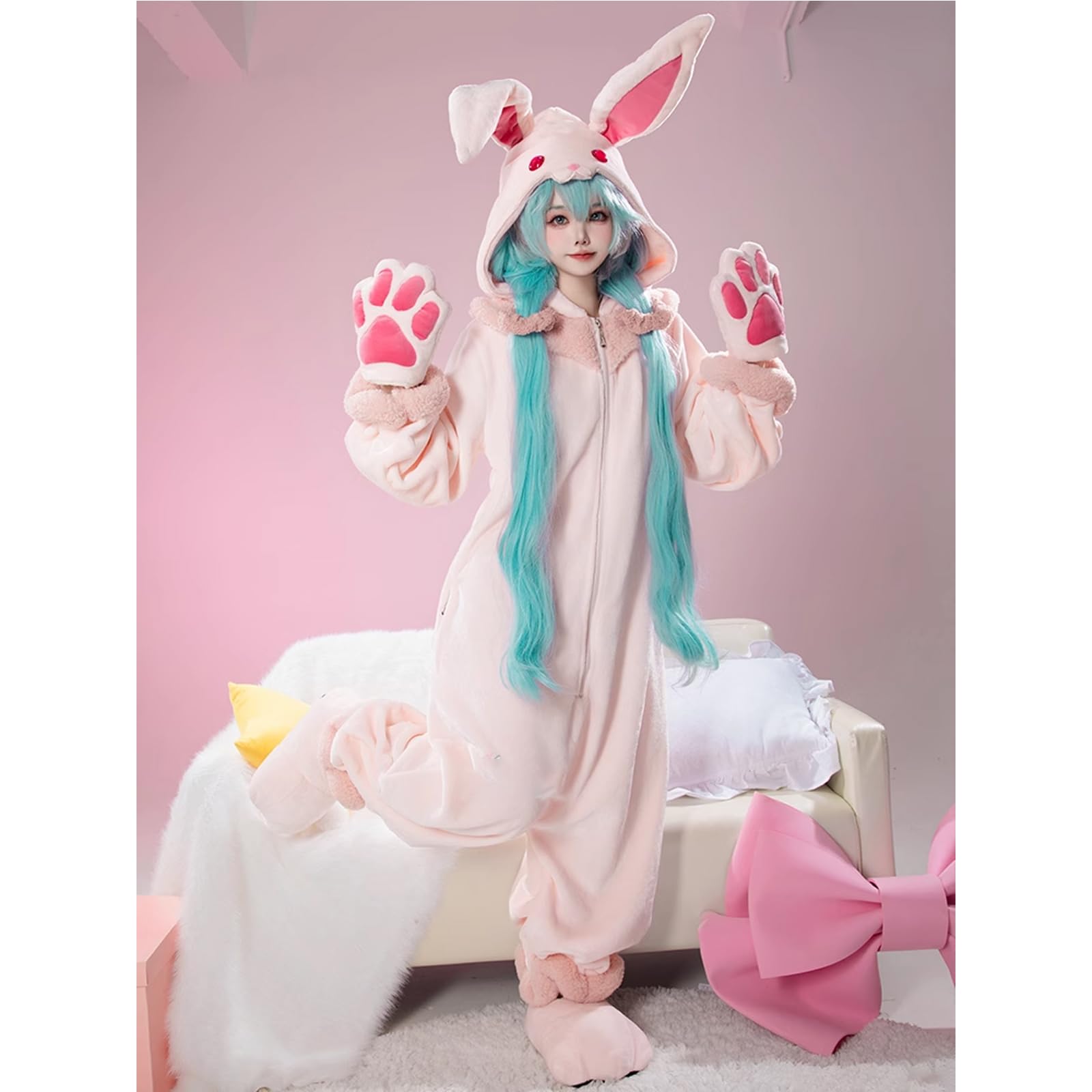 【まゆみっち様オーダー】だっこシャオレイ♡怪獣＆うさぎ変身コスチュームセット Amazon.co.jp: 初音ミク周辺 パーティーウサギ服 MIKU風 コスプレ衣装