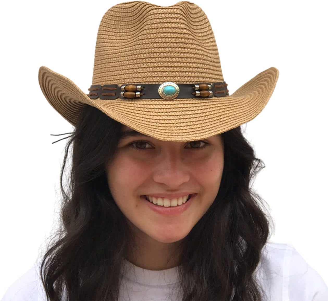 Straw Cowboy Hat Cowgirl Hats Men Women Sun Hat Sombreros Vagueros Classic Western Accents Sombreros - Image 4