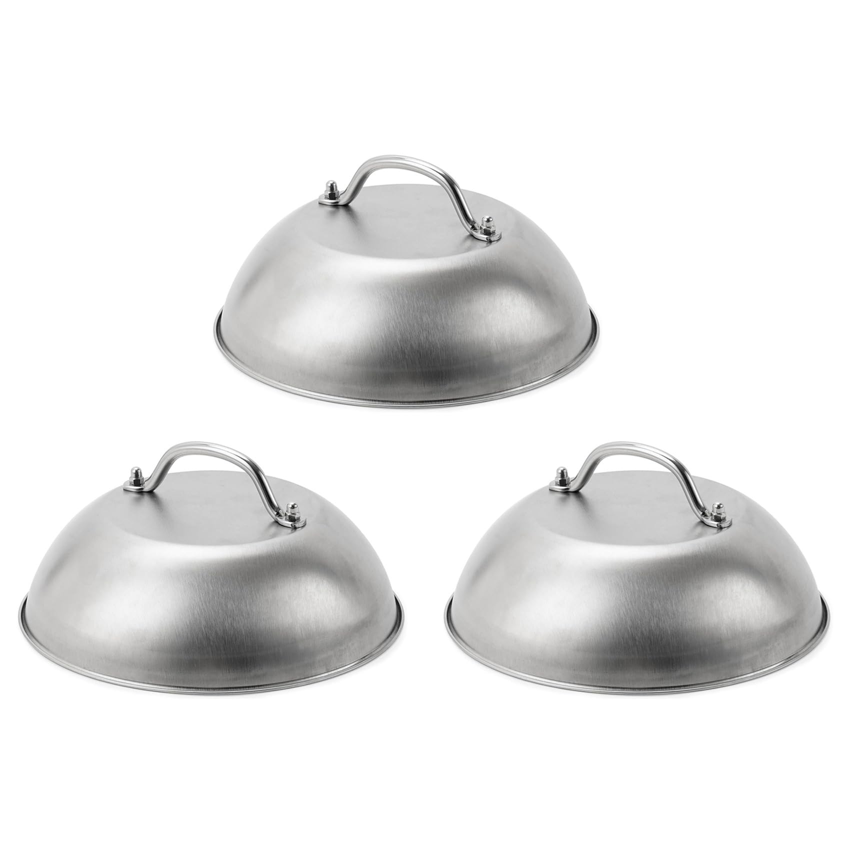 Vjsujehgy 3X Griddle Accessories Heavy Duty 9in Wide Smashed Burger Melting Cheese Dome Cover Stainless Steel