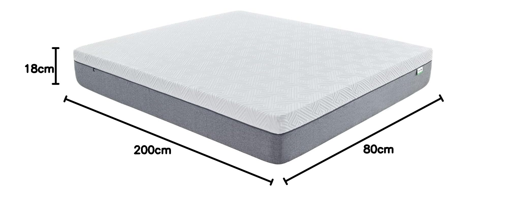 Novilla Mattress, 80 x 200 cm, H2 and H3, 7-Zone Cold Foam Mattress, 60° Cover, Washable, Foam Roll Mattress, 2-in-1, Oeko-Tex Certified, Height 16 cm Novilla Mattress, 80 x 200 cm, H2 and H3, 7-Zone Cold Foam Mattress, 60° Cover, Washable, Foam Roll Mattress, 2-in-1, Oeko-Tex Certified, Height 16 cm
