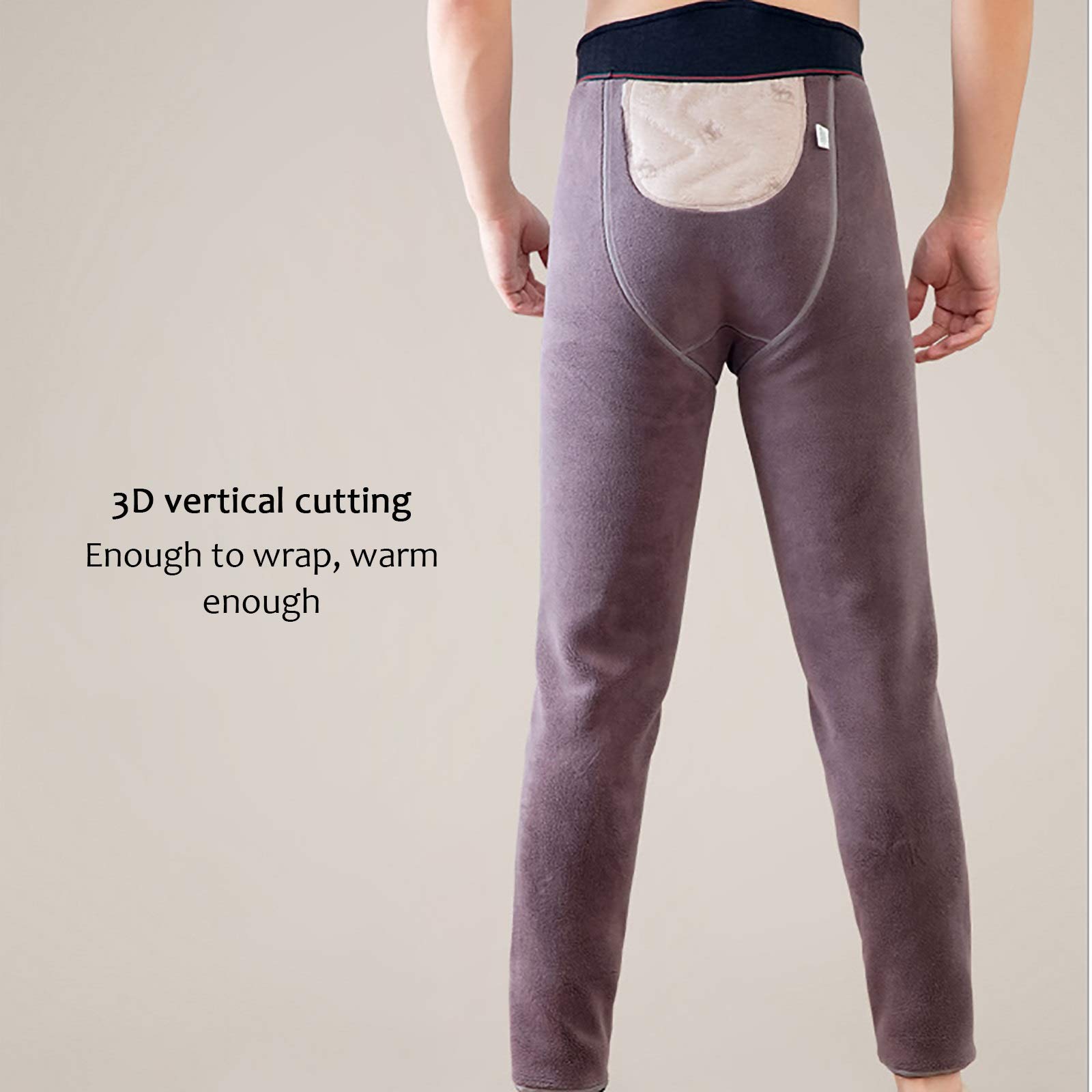 G&F Uomini Pantaloni Termici Mutandoni Caldo Biancheria Intima Livello Base Inverno Plus Velvet Pantaloni Leggings (Color : Black, Size : XL)