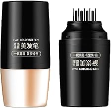 Hair Color Pen Stick Safe and Convenient Comb Hair Dye, Waterproof & Sweat-Proof Hair Dye Colouring Touch-Up Comb, Portable Hair 2 in 1 Instant Dye for for All Hair Types Women & Men (Black)