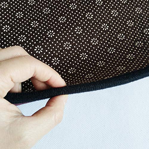 CanaDitan Rutschfester runder Teppich im Retro Boho-Ethno-Stil Schwarzes Gold 100CM – Bild 4
