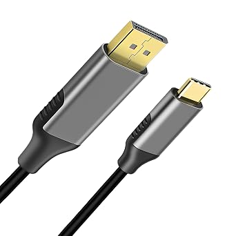 USB C to DisplayPort Cable 6FT, DP to USB C Cable for Monitor, Type-C to Displayport, Type C to DP Compatible with MacBook Pro/Air, iPad Pro, iMac, Dell XPS
