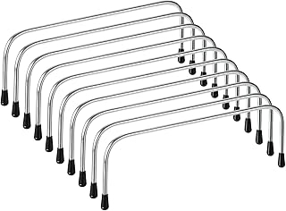 uxcell Metal Internal Wire Frames - 7.87" 10Pcs Tubular Bag Frame Rectangle Bag Handles for Lunch Bag Purse Bag Backpack DIY Making