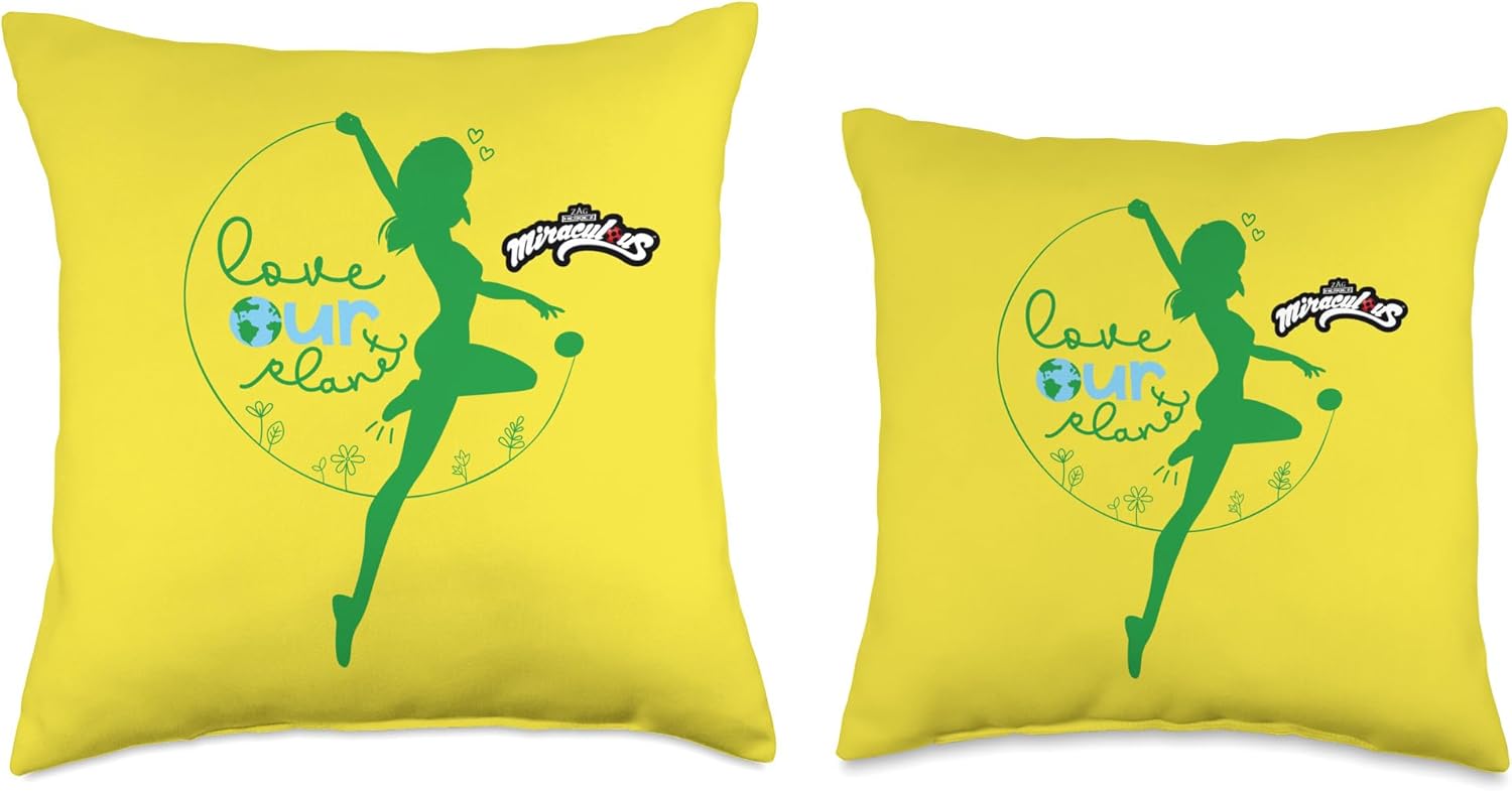 Miraculous Ladybug Earth Day Love our Planet Throw Pillow
