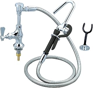 BK Resources BKF-SDMPF-G OptiFlow Single Valve Deck Mount Pot Filler Faucet with 72" Hose, 3" Height, 13" Width, 26" Length