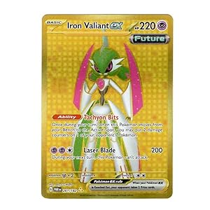 Pokemon – Iron Valiant ex 261/182 – Paradox Rift – Hyper Rare – Gold Foil – Single Card