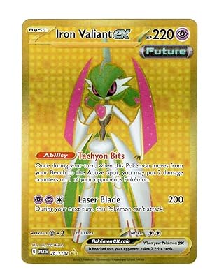 Pokemon - Iron Valiant ex 261/182 - Paradox Rift - Hyper Rare - Lámina dorada - Tarjeta individual | Ya disponible en tu tienda friki favorita! En mundofriki.es!