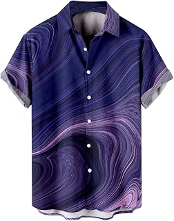 Casual Moda Hombre Outdoor Shirts Pocket Hebilla en Tallas Grandes Camisa Cómoda Camisa